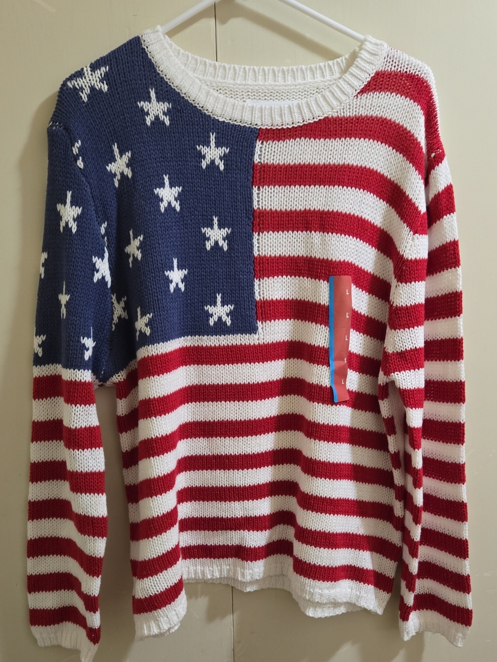 Target Red White and Blue American Flag Knit Sweater